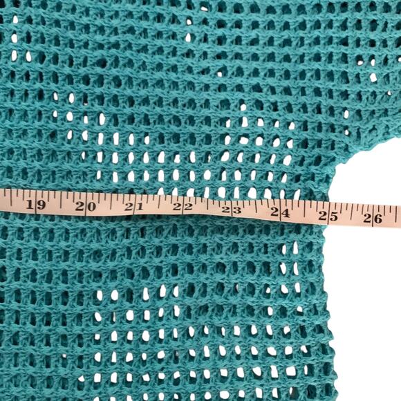 NWT Chico's Sweater Women's Sz 4 (2X) Open Stitch Waterloo Blue Dolman Sleeve - Picture 7 of 8